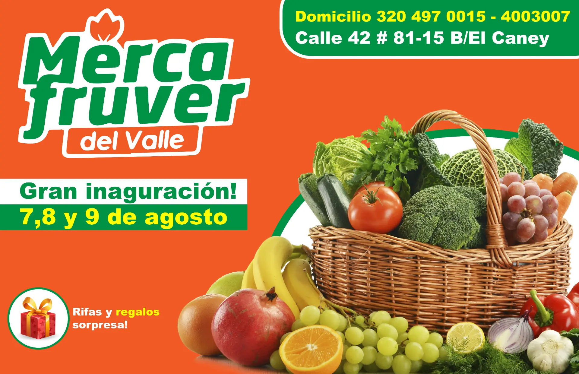 Pieza gráfica de Merca Fruver del Valle