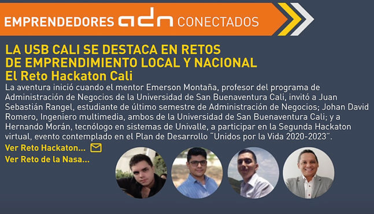 Nota de prensa Emprendedores ADN Conectados sobre el Reto Hackaton Cali
